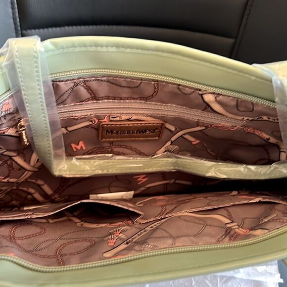 Montana West Quilted Light Green Women's Handbag - Picture 6 of 6